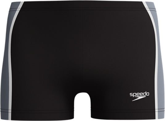 Speedo solid splice aquashort heren sportzwembroek - zwart grijs