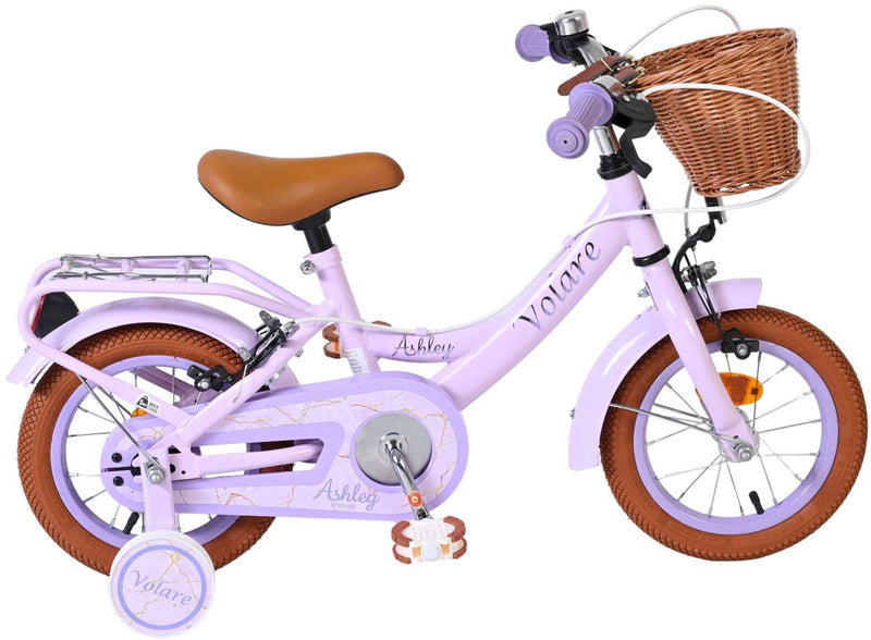 Afbeelding laden in galerijviewer, Volare ashley kinderfiets - meisjes - 12 inch - lila - twee handremmen
