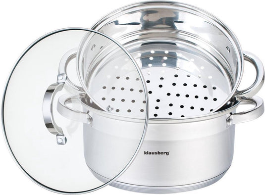 Klausberg 7144 - stoompan - 3 delen - 24 cm - 5 liter