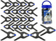 Geko set van 22 veerklemmen - kunststof - stalen veer - 50mm 75mm