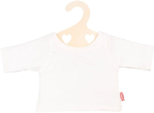 Heless poppen t-shirt wit op kledinghanger, maat 28-35 cm