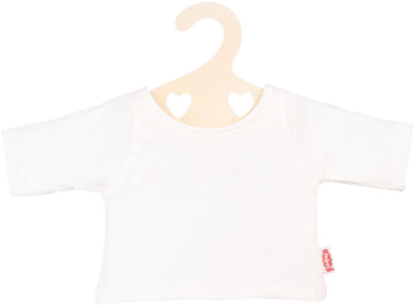 Heless poppen t-shirt wit op kledinghanger, maat 28-35 cm