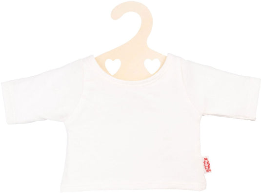 Heless poppen t-shirt wit op kledinghanger, maat 28-35 cm