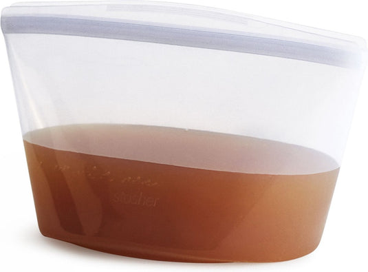 Stasher - bowl 6-cup vershoudzak 1,42 liter - siliconen - transparant