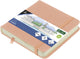 Kangaro schetsboek - 12x12cm - oudroze - pu hardcover - met elastiek en lint