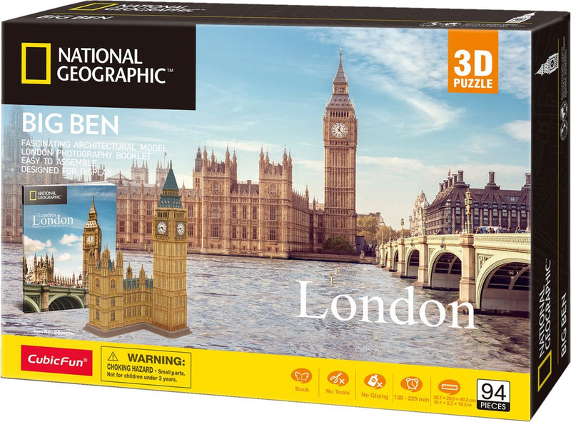 Chargez l'image dans la visionneuse de la galerie, Cubic fun 3d puzzel national geographic big ben
