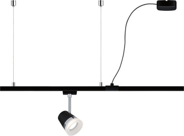 Paulmann urail eindvoeding hangend - railverlichting accessoire - zwart mat - toebehoren - railsysteem