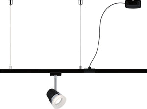 Paulmann urail eindvoeding hangend - railverlichting accessoire - zwart mat - toebehoren - railsysteem