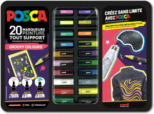 Posca uni uni verfmarker koffer groovy colours 20 stuks