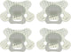 Difrax fopspeen natural - 12 tot 18 maanden - sterretjes transparant - 4 stuks