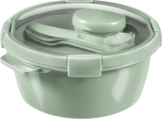 Curver smart to go eco lunchset 1,6 liter + bestekset + sauscup - eco groen