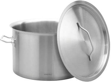 Kinghoff kookpan - catering pan - grote soeppan met deksel - stockpot - inductie geschikt - voor soep, pasta stoofgerechten - 17l - ø32 cm - rvs