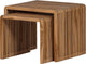Woood jasmijn bijzettafels - recycled teak - naturel - set van 2