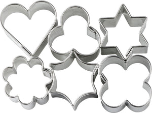 Fimo 6 metalen uitsteekvormen voor juwelen