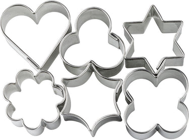 Fimo 6 metalen uitsteekvormen voor juwelen