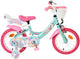 Volare unicorn kinderfiets - meisjes - 14 inch - groen - twee handremmen