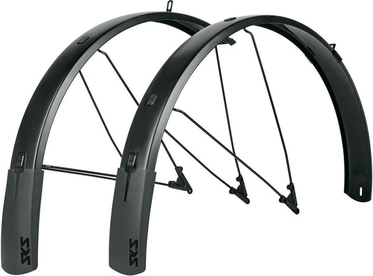 Sks spatbordset bluemels style 28 75mm zwart