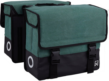 Willex - dubbele canvas plus - 30 liter - universele bevestiging - extra sterk - green matt black