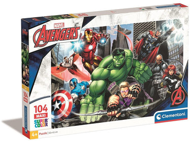 Clementoni legpuzzel super color maxi the avengers, 104st.