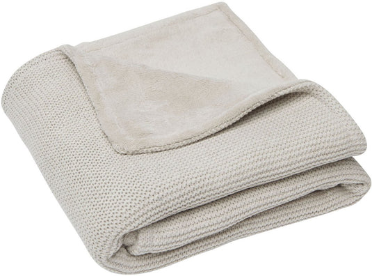 Jollein baby deken ledikant 100x150cm basic knit - nougat fleece
