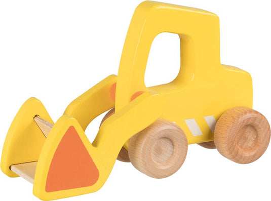 Goki houten voertuig - graafmachine - 18x6,5x12cm - 2 jaar