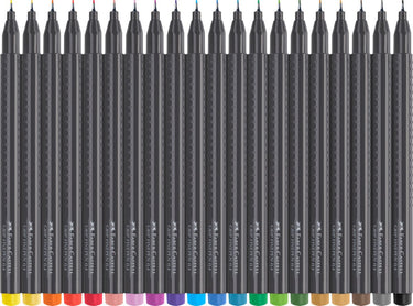 Faber-castell fineliner - grip - 0,4mm - etui 20 stuks assorti - fc-151620