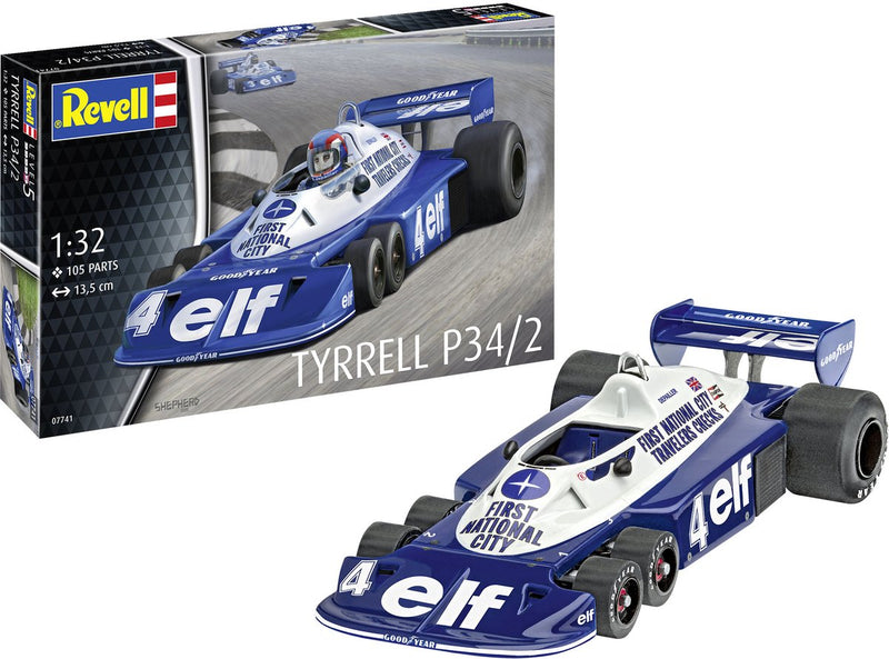 Afbeelding laden in galerijviewer, Revell modelbouwpakket militaire voertuigen - 07741 tyrrell p34 2 - 6 wieler - formule 1 auto plastic - 1:32 - modelbouw
