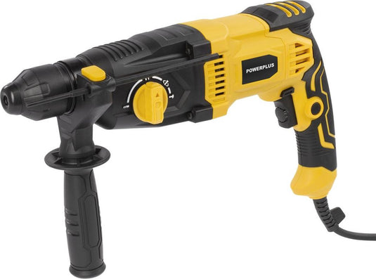 Powerplus elektrische breekhamer powx11700 - 1050 w vermogen en 3.5 joule slagkracht - 5100 slagen per minuut - puntbeitels en boren inbegrepen - sds plus