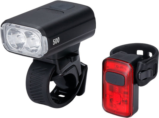Bbb cycling nanostrike 500 combo voorlicht achterlicht set – 500 lumen – usb oplaadbaar – ipx6 regenbestendig – fietsverlichting racefiets mountainbike – bls-265