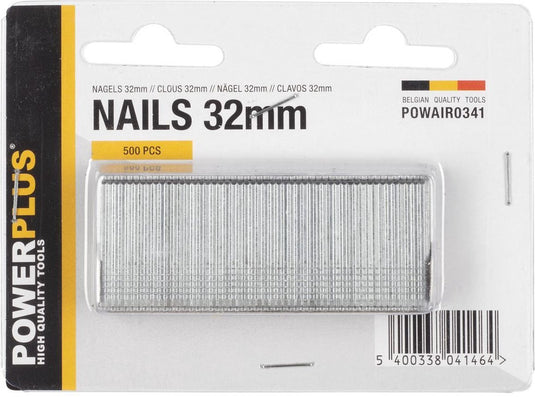 Powerplus powair0341 spijkers - voor nietmachine tacker - 32mm - 500stuks