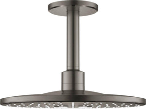 Grohe rainshower smartactive hoofddouche 31cm met plafondarm met 2 straalsoorten hard graphite geborsteld
