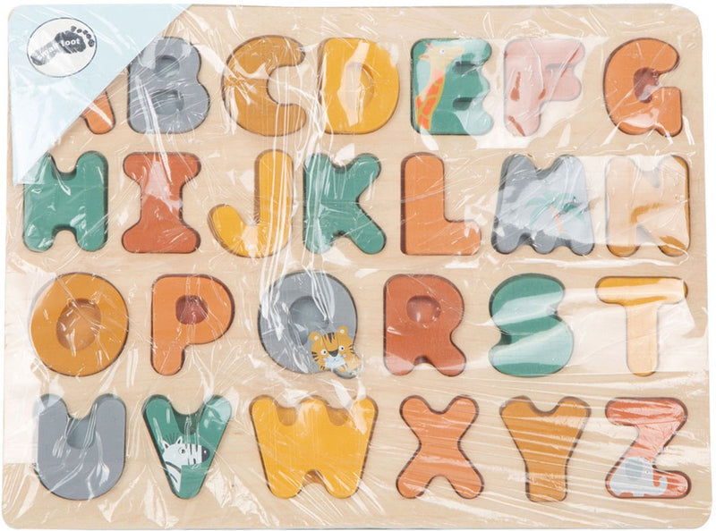 Afbeelding laden in galerijviewer, Small foot - houten alfabet puzzel safari
