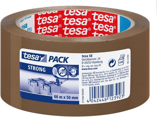 Tesa® tesa verpakkingsplakband strong - 6 stuks - ft 50 mm x 66 m - pp - bruine tape