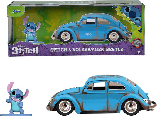 Jada toys - lilo and stitch - 1959 vw beetle - 1:32 - speelgoedvoertuig