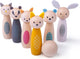 Simply scandi bigjigs toys - kegelspel 'bosdieren' - hout speelgoed - houten kegelspel - 7-delig