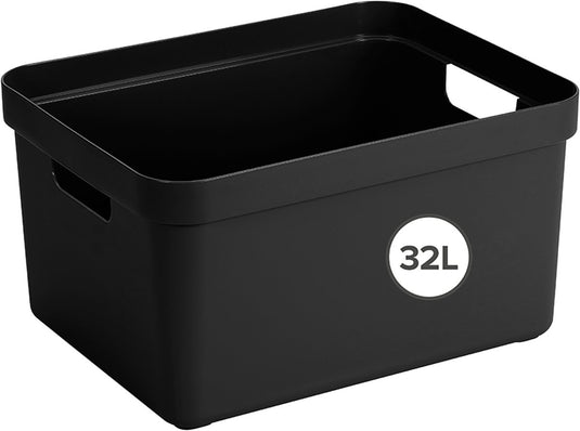 Sunware sigma home opbergbox 32l - 44.5x34.5x24.3 cm - zwart