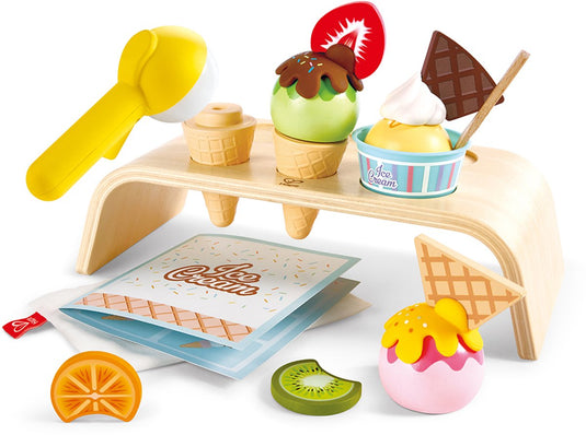 Hape houten speelgoed ijssalon speelset - - vanaf 24 maanden