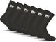 Fila - crew sportsokken - 6 pack - maat 43 46 - zwart - small logo