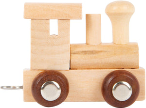 Small foot - houten lettertrein locomotief