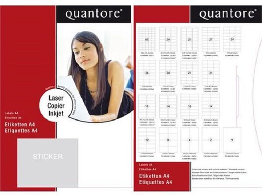 Quantore huismerk printeretiketten 70mmx32mm