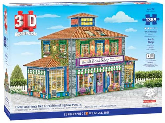 Eurographics puzzel 3d book shop - legpuzzel 1100 stukjes.