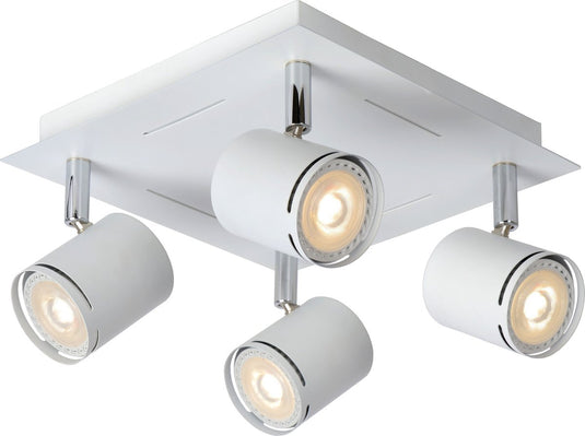Lucide rilou - plafondspot (plafondlamp) - led dimbaar - gu10 - 4x5w 3000k - wit