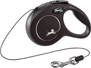 Flexi new classic cord - rollijn katten - new classic cat koord xs zwart