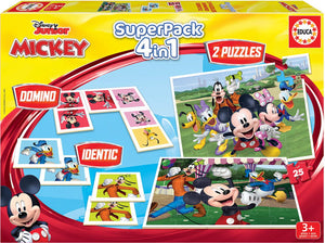 Educa - 2 tieve spellen en 2 puzzels - superpack mickey friends