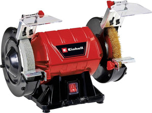 Einhell elektrische werkbankslijpmachine tc-bg 150 b - 350 w - 2.980 t min - ø150x32x20 mm - incl. 1x slijpsteen (1x k36) en 1x borstelschijf