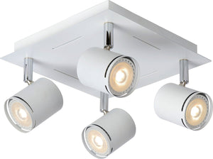 Lucide rilou - plafondspot (plafondlamp) - led dimbaar - gu10 - 4x5w 3000k - wit
