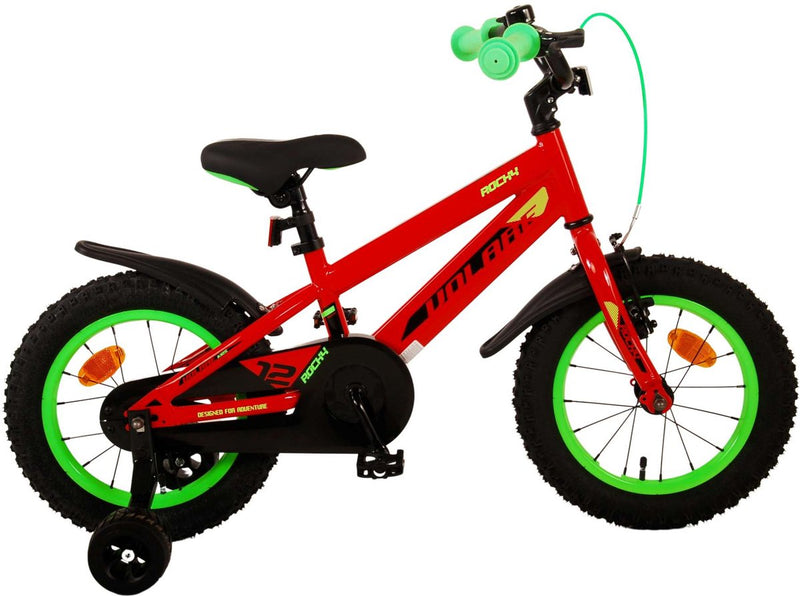 Afbeelding laden in galerijviewer, Volare rocky kinderfiets - jongens - 14 inch - rood - twee handremmen
