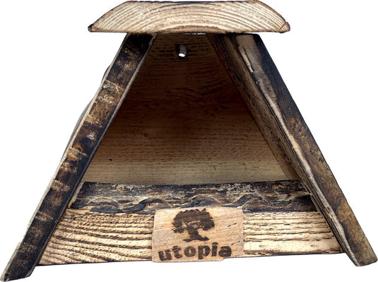 Utopia nestkast roodborst merel gebrand douglas hout