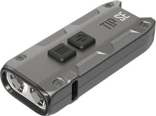 Nitecore tip se oplaadbare sleutelhangerlamp - metallic black
