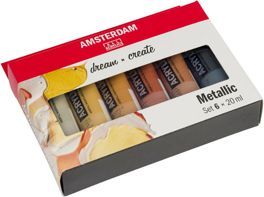Amsterdam standard series acrylverf metallic set | 6 × 20 ml